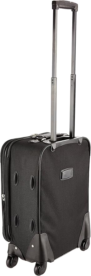 Rockland Expandable Spinner Carry On, Black, 19-Inch