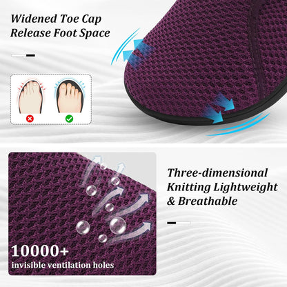 Womens Walking Shoes Comfortable Wide Diabetic Shoes Adjustable Zero Drop Edema Shoe Breathable Neuropathy Nursing Shoes Casual Wide Width Sneakers