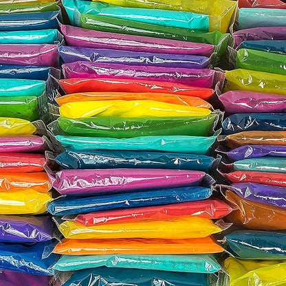 Chameleon Colors 100g Powder Packs - 120 Pack - 10 Vibrant Colors in Clear Bags - Non-Toxic  Gluten-Free - Powder Great for Outdoor Games, Play, Wintertime  Snow Activities