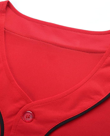 Baseball Jersey for Men Women Blank Sports Uniforms Button Down Plain Shirts Short Sleeve