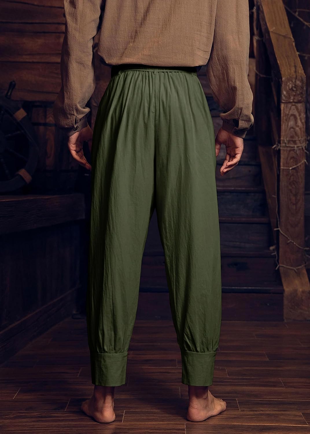 Mens Medieval Renaissance Pants Viking Pirate Mercenary Gothic Costume Cosplay Navigator Trousers