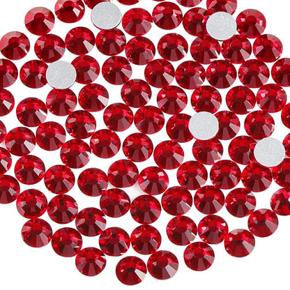 beadsland 1440 Piece Flat Back Crystal Rhinestones Round Gems,1.3mm-6.5mm,Dark Siam (SS20(4.6-4.8mm)( Open Box )