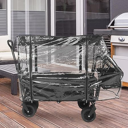 Happyyami Waterproof Wagon Canopy Universal Rainproof Cover for Handcart Garden Cart Stroller Canopy Attachment