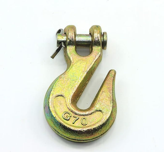 (Pack of 2) 516-inch, Grade 70 Clevis Grab Hook, Yellow Chromate Finish
