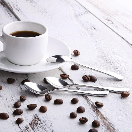Demitasse Espresso Spoons,12-piece Mini Coffee Tiny Stainless Steel Spoons Bistro Small Spoons for Dessert, Tea, Appetizer(4.7Inch)‚Ä¶