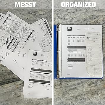 Samsill 50 Pack Sheet Protectors, 8.5x11 Inch Page Protectors for 3 Ring Binder, Standard Weight, Clear Protector, Letter Size, Top Loading, Acid Free