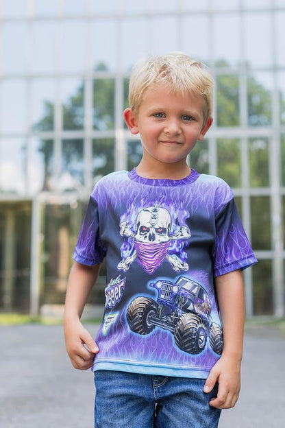 Monster Jam 3 Pack T-Shirts Toddler to Big Kid Grave Digger El Toro Loco Megalodon