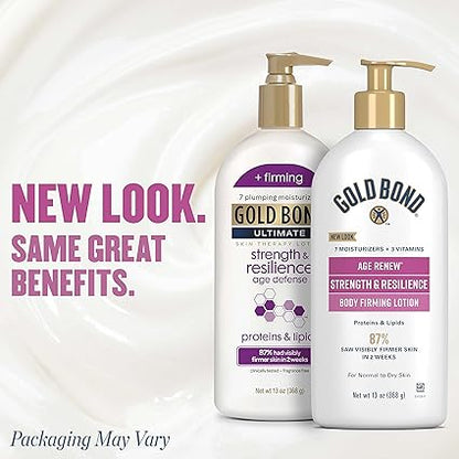 Gold Bond Age Renew Strength  Resilience Lotion, 13 oz., With Proteins  Lipids for Aging  Mature Skin