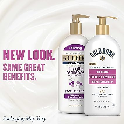 Gold Bond Age Renew Strength  Resilience Lotion, 13 oz., With Proteins  Lipids for Aging  Mature Skin