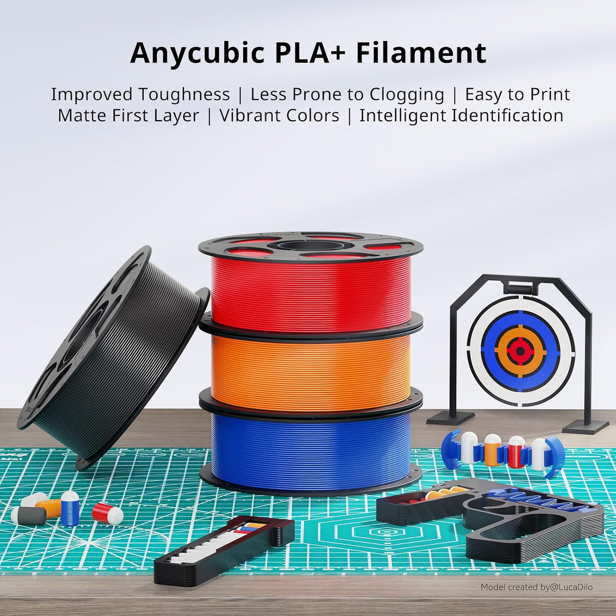 PLA Plus (PLA+), 3D Printer Filament 1.75mm, High Toughness 3D Printing Filament