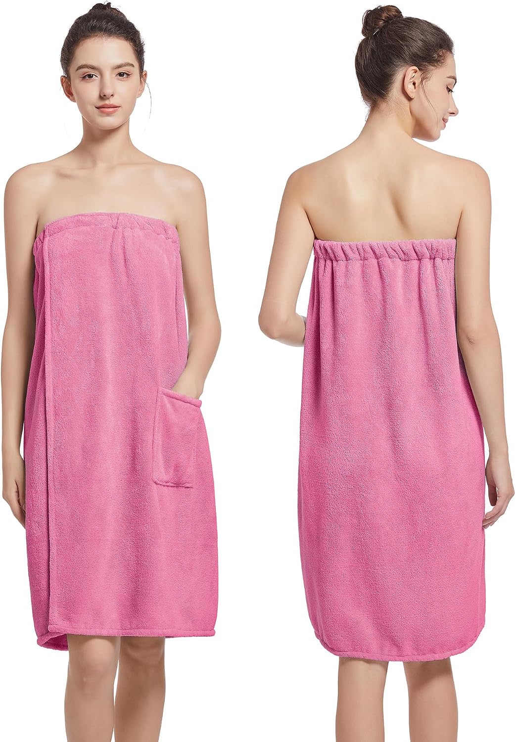 Women'S Soft Wrap Towel Full Length?Bath Robe After Shower Female Plush Long?Spa Bathrobes Lightweight With Pockets .