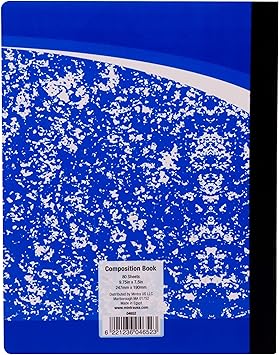 Mintra Office Composition Notebooks, Primary Ruled, (4 Pack, Blue Cover), 80 Sheets. Creative, Hardcover Book, Grade K-2, 7.5in x 9.75in, For School, Home, Business, Office