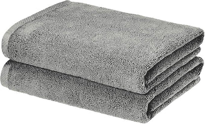 OBA HOME Cotton Bath Towels - Set of 2 (Grey)
