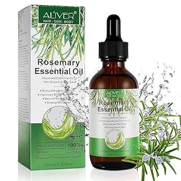 NIFEISHI Rosemary Oil for Hair Growth, 100 Pure Organic Rosemary Oil for Eyebrow and Eyelash, Nourishes The Scalp, Improves Blood Circulation,Rid of Itchy  Dry Scalp, Hair Care Oil 60ml
