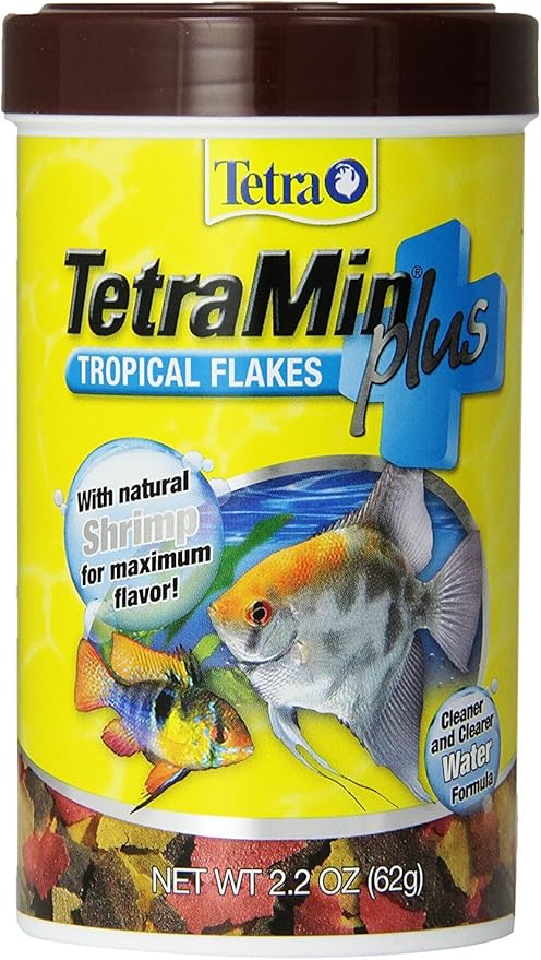 TetraMin Plus Tropical Flakes, Cleaner and Clearer Water Formula 7.06 Ounce (Pack of 1)