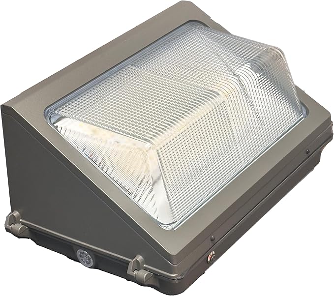 80W Non Cut Off LED Wall Pack with Emergency Battery BackupPhotocell, RoHs Compliant UL and DLC Certified LED Wall Packs Commercial, 5 Year Warranty CCT and wattage tunable