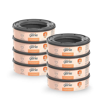 Diaper Genie Bags Refills 270 (Pack of 8) Clean Laundry Scent  Diaper Pail Refills with Max Odor Lock  Holds up to 2160 Newborn Diapers
