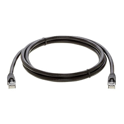 InstallerParts Ethernet Cable CAT6A Cable UTP Booted 15 FT - Black - Professional Series - 10GigabitSec NetworkHigh Speed Internet Cable, 550MHZ