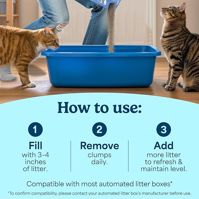 Fresh Step Advanced Ever Fresh Unscented Clumping Cat Litter, 16 lb., 2 Pk Ultra Absorbent to Last Longer, Unscented, Lowest Dust Formula, Compatible with Most Auto Litter Boxes