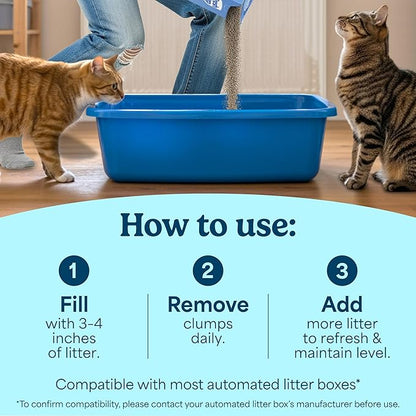 Fresh Step Advanced Ever Fresh Unscented Clumping Cat Litter, 16 lb., 2 Pk Ultra Absorbent to Last Longer, Unscented, Lowest Dust Formula, Compatible with Most Auto Litter Boxes