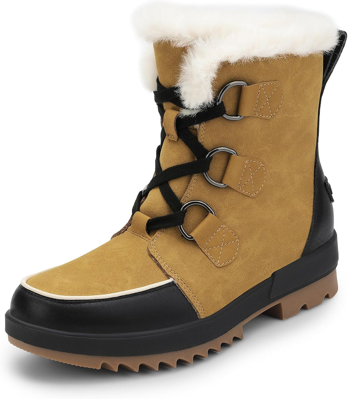 DREAM PAIRS Ankle Winter Boots for Women Snow Boots Anti-Slip Resistant Classic Warm Faux Fur Lined Lace Up for Outdoor Hiking Walking US Size 6 | EUR 36.5 | UK 4
