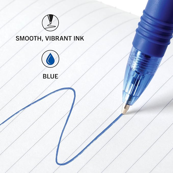 Zebra, Z-Grip Retractable Ballpoint Pen, 1.0mm, Blue, 2 Pack(22222)
