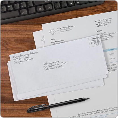 Columbian 10 Security Envelopes, 500Box, No Window, 4-18 x 9-12 Inches, Release  Seal Self Seal, White (COLO151)