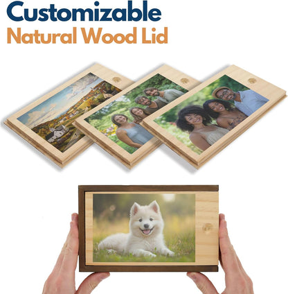 WE Games Custom Color Logo or Image Double 6 Black Dominoes Set in Wooden Case (Random Image)