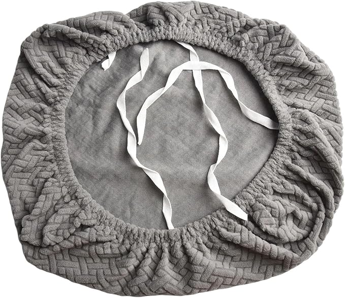 Elastic Fabric Chair Cover for Home (Medium Grey)