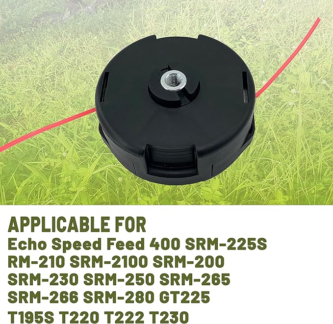 4 Pack Universal Trimmer Head for Weeders fits Speed Feed 400 SRM210 SRM230 SRM250 SRM251 PAS210 PAS211 PAS225 PAS230 PAS260 SHINDAIWA 22T C230 C242 B45  B450 ETC Weed Eater