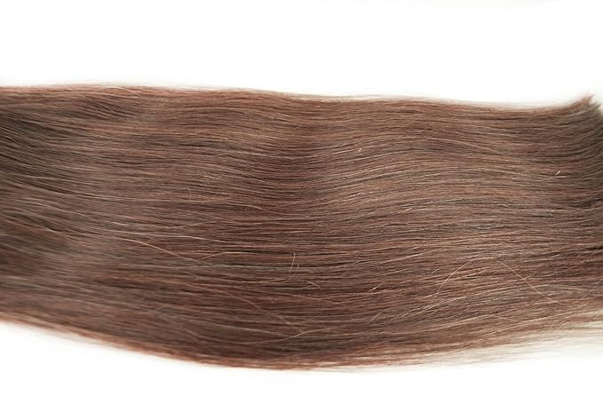 Clip in Hair Extensions Real Human Hair Brown Hair Extensions Human Hair Straight 100gm (22", 4#-Medium Brown)