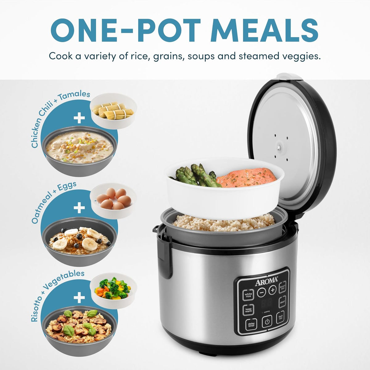Rice Cooker, 4-Cup Scratches on the top)( / 8-Cup (Cooked), Steamer, Grain Cooker, Multicooker, 2 Qt, Stainless Steel Exterior, ARC-914SBD