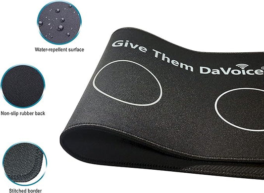 Dog Button Mat (6 Button Placements) for Dog Communication Buttons, Dog Buttons for Communication Board, Dog Speaking Word Training Talking Button Pad (Buttons and Attachments Not Included)