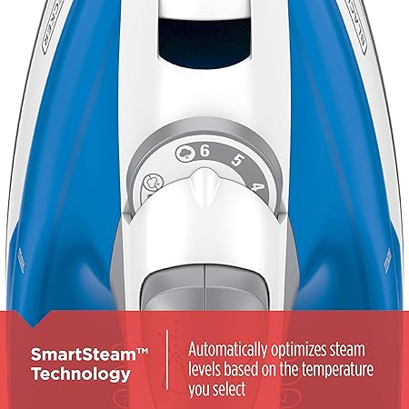 BLACKDECKER IR03V Easy Steam Compact Iron, Blue