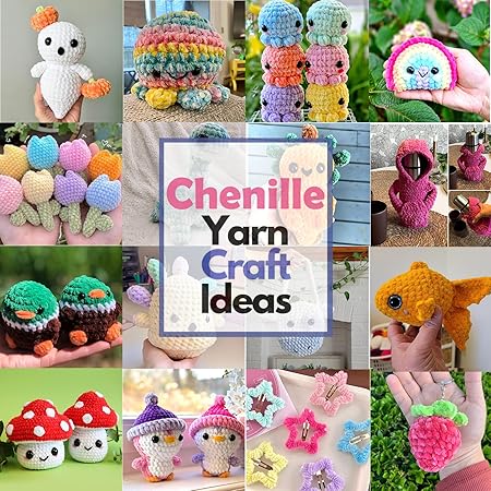 100g Velvet Chenille Yarn for Crocheting,White Fluffy Velvet Plush Yarn Thick Soft Chunky Chenille Yarn Baby Blanket Yarn for Crocheting Knitting Beginners(White)