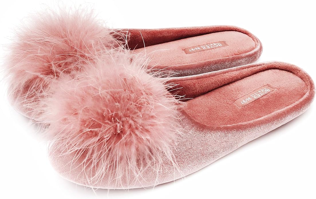 Super soft velvet slippers with memory foam cushioning for all-day comfort and warmth at home.