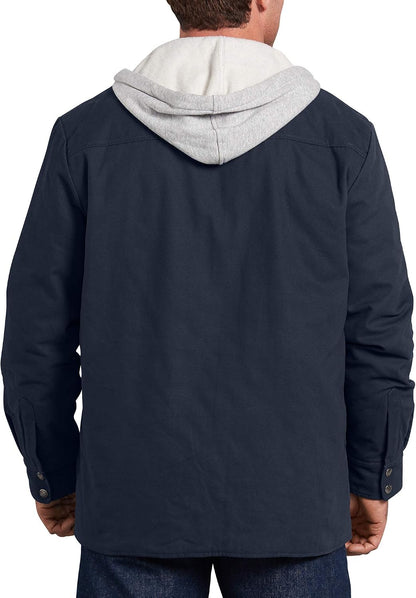 Dickies Men's Relaxed Fit Icon Hooded Quilted Shirt Jacket