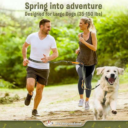 Exquisite Hands-Free Dog Leash for Large Dogs: Ultimate Comfort  Freedom for Running, Walking, Hiking. Premium Quality, Durable  Versatile Dog Waist Leash Belt. Your Dog Will Love This Waist Leash