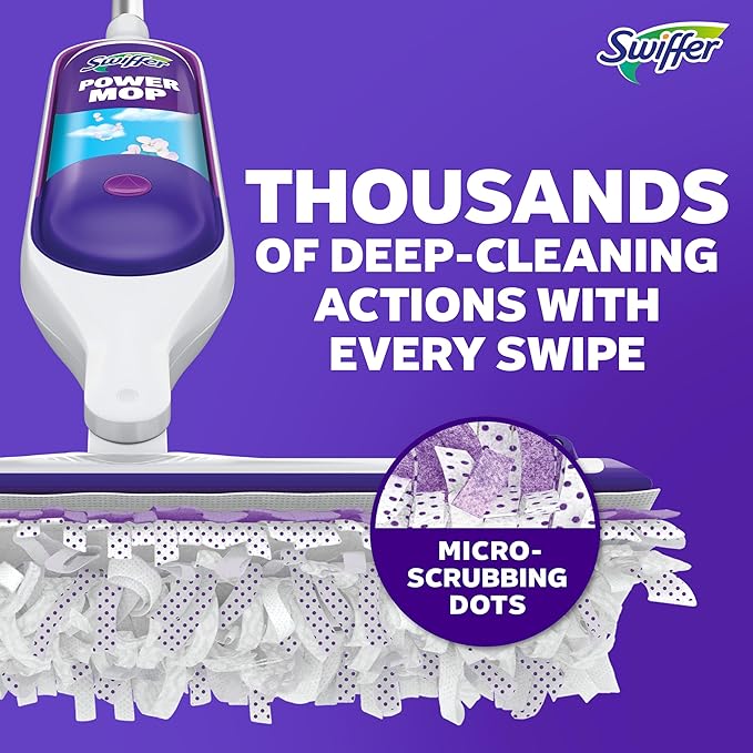 Swiffer PowerMop for Floor Cleaning, No Bucket Needed Electric Spray Cleaner, Multi-Surface and Wood (Mop Only)