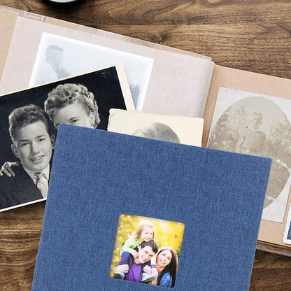 Creative Linen Photo Album DIY Photo Book for Family Travel Memories Self-Adhesive Pages for for Weddings Graduations and Special Moments