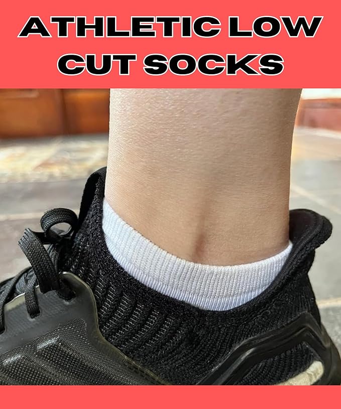Tipi Toe Women's Athletic Cushioned Comfort Ankle Socks With Arch Support, Mesh Design. Perfect for Running & Sports (6 Pack)