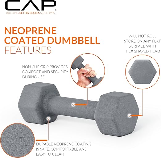 CAP Neoprene Coated Dumbbell Weights