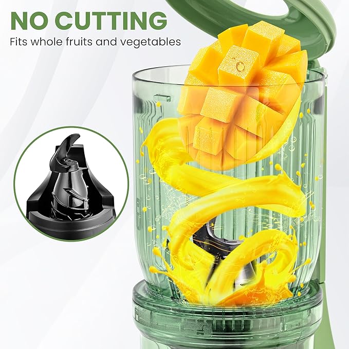 REFURBISHED - Missing the *wand/plunger* Pukomc Juicer Machines, Cold Press Juicer with 4.1'' Large Feed, Slow Masticating Machines, High Juice Yield, Easy to Clean