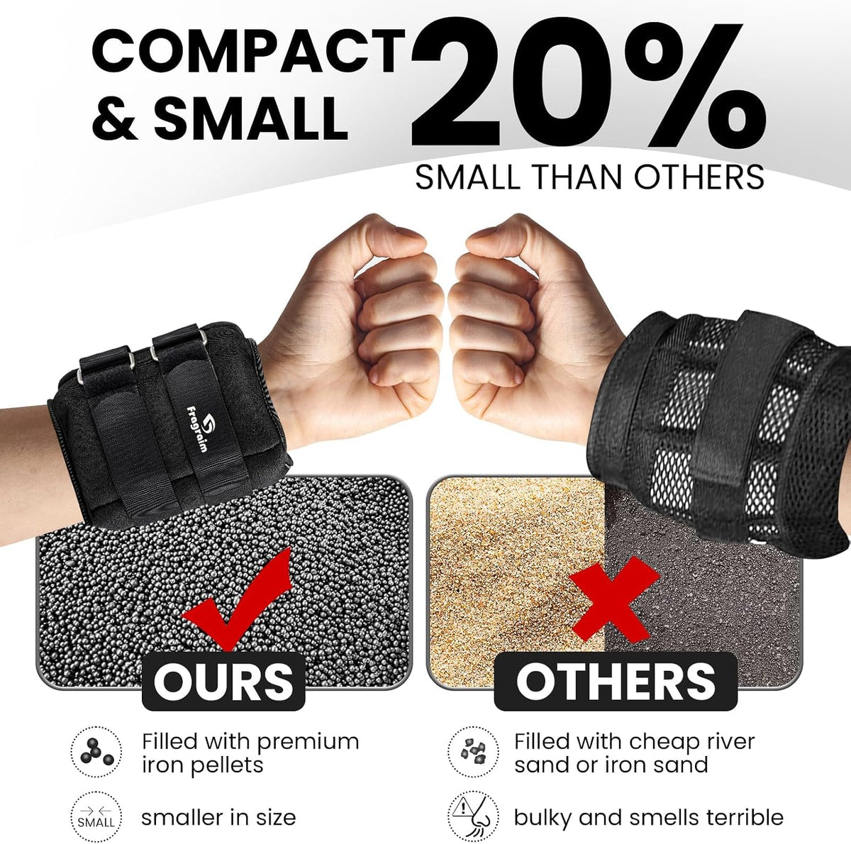 Fragraim Adjustable Ankle Weights, 1 Pair