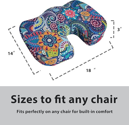 Boho Seat Cushion for Tailbone Pain Relief Office Computer Memory Foam Chair Cushion for Pressure Relief Coccyx Cushion Tailbone Pain  Sciatica for Boho Lover