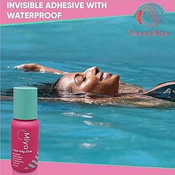 Miya Lace Wig Glue 1.06oz - Invisible Adhesive with Waterproof. Strong Hold for Lace Wig, Hairpiece, Hair Replacement
