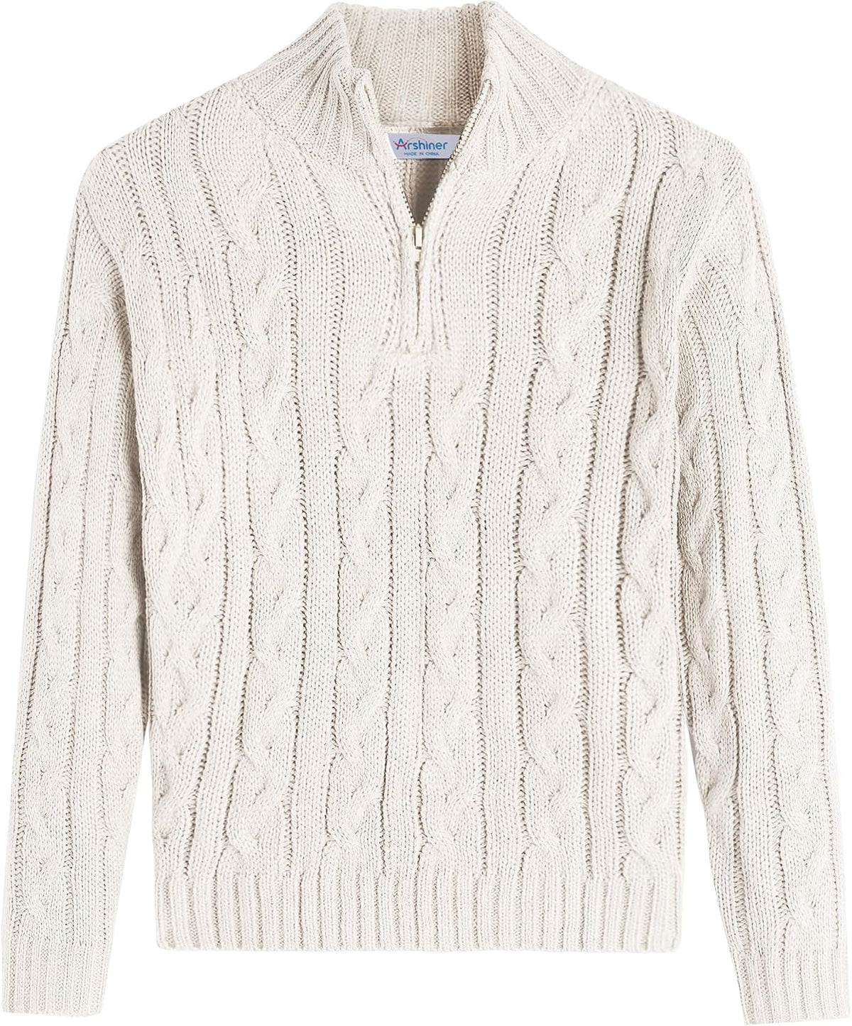 Boy's Cable Knitted Sweater Half Zip Lightweight Casual Pullovers for Kids 3-12 Years