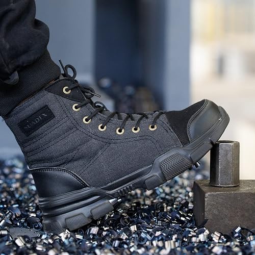 SUADEX Steel Toe Boots for Men Women Indestructible Non-Slip Comfortable Work Boot for Men Work & Safety Boots Construction Shoes