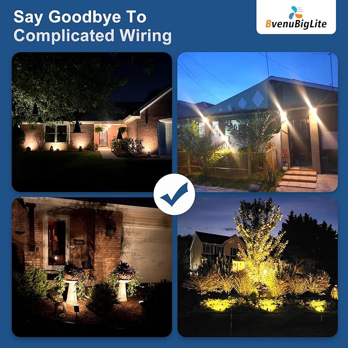 Solar Lights Outdoor Waterproof Light Replacement - 3 Lighting Modes Solar Powered for Yard - Dust to Dawn Uplighting Landscape Pathway Drive Patios 1PC 2700K (Does not include spike)
