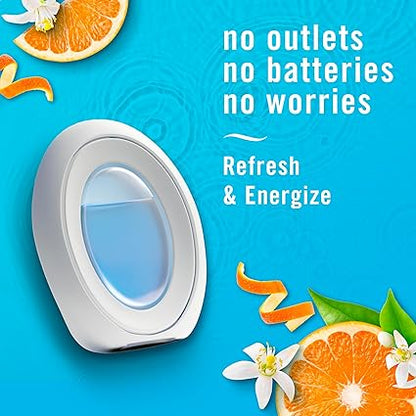 Febreze Small Spaces Air Freshener, Odor-Fighting, Plug In Alternative, Air Fresheners for Home and Bathroom and Kitchen, Closet Air Fresheners, Refresh  Energize Scent, 4 Count